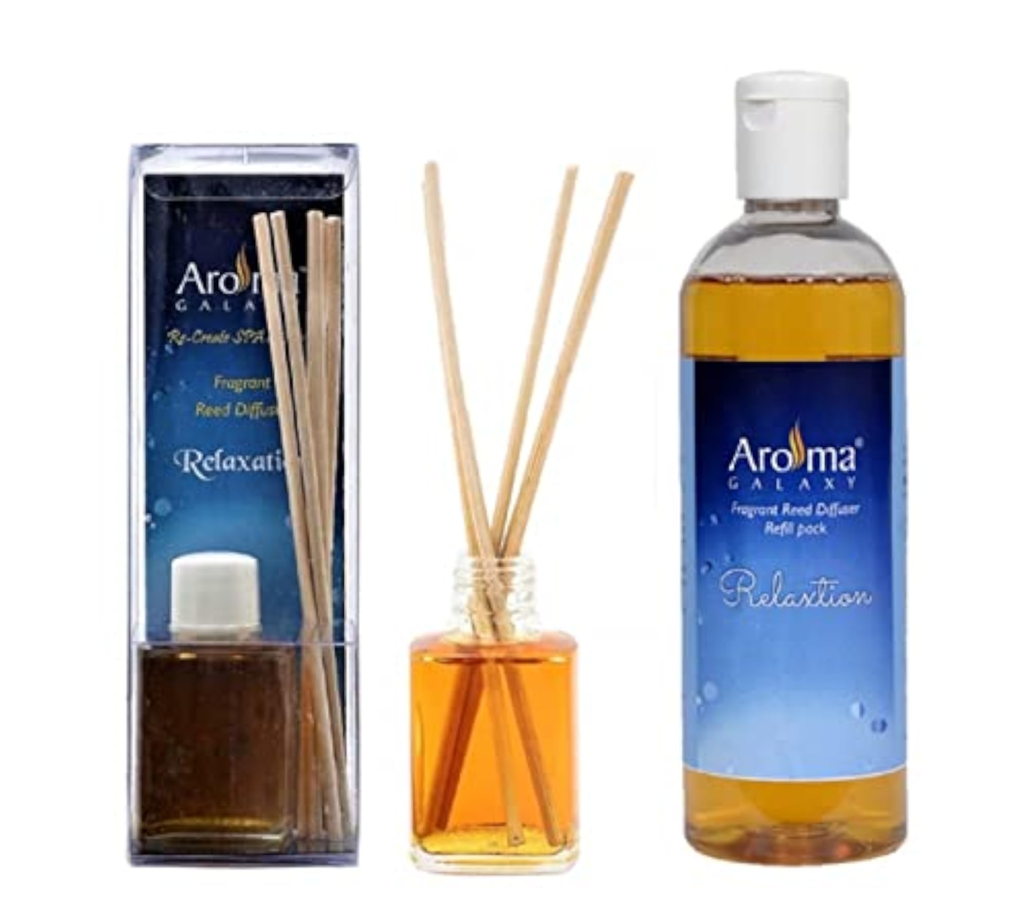 Relaxation Scented Reed Diffuser Oil with Refill Bottle, Aromatherapy Kit